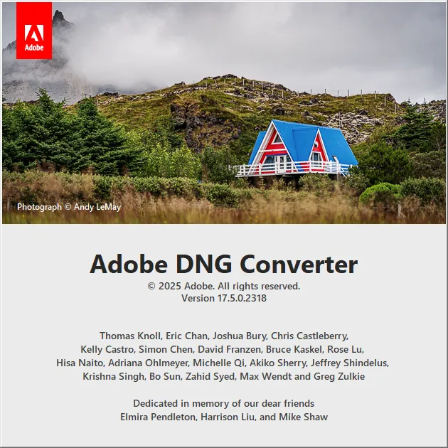 Adobe DNG Converter и Adobe Camera Raw обновляются одновременно и имеют одну и ту же версию